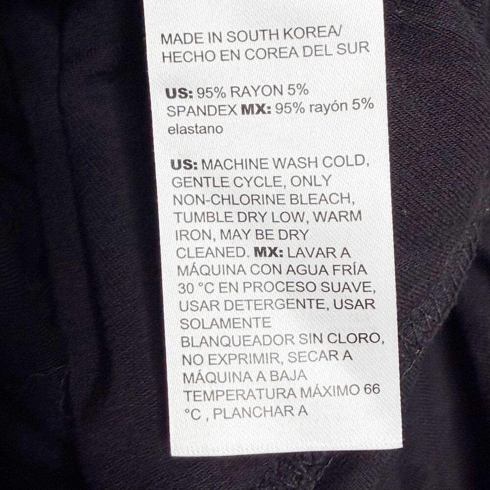 CHICO'S Touch of Cool Ruched Banded Hem Top Dolman Sleeve Black Womens Size L - Picture 8 of 9